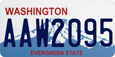 WA license plate AAW2095