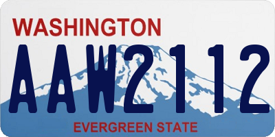 WA license plate AAW2112