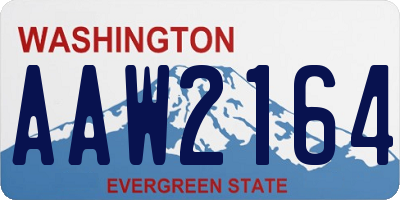 WA license plate AAW2164
