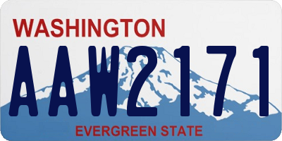 WA license plate AAW2171