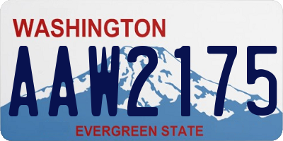 WA license plate AAW2175