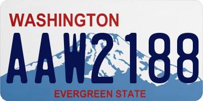 WA license plate AAW2188