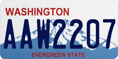 WA license plate AAW2207