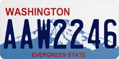 WA license plate AAW2246