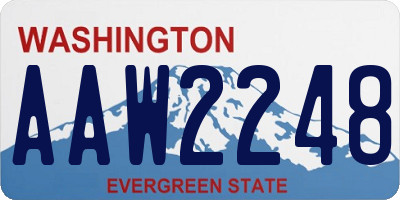 WA license plate AAW2248