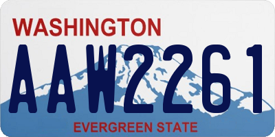 WA license plate AAW2261