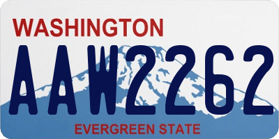 WA license plate AAW2262