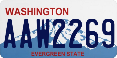 WA license plate AAW2269