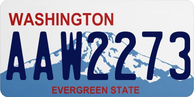 WA license plate AAW2273
