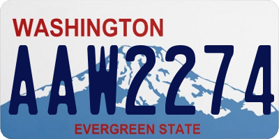 WA license plate AAW2274