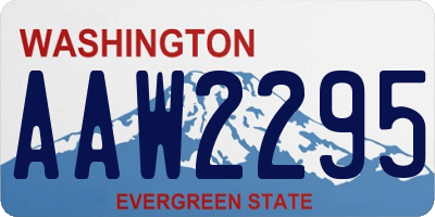 WA license plate AAW2295