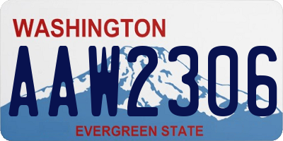 WA license plate AAW2306