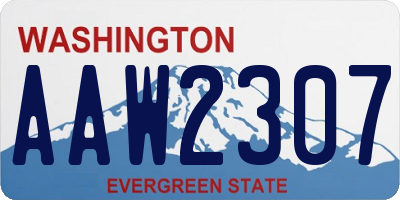 WA license plate AAW2307