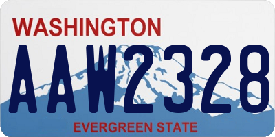 WA license plate AAW2328