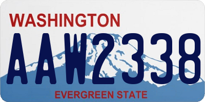 WA license plate AAW2338