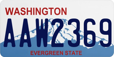 WA license plate AAW2369