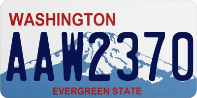 WA license plate AAW2370