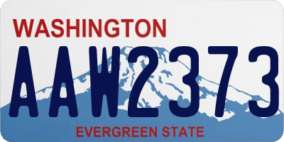 WA license plate AAW2373