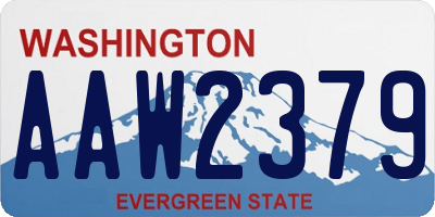 WA license plate AAW2379