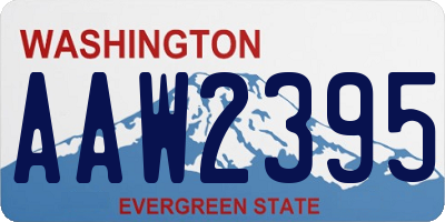 WA license plate AAW2395