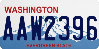 WA license plate AAW2396