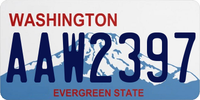 WA license plate AAW2397