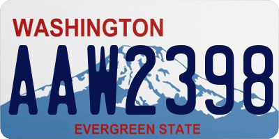 WA license plate AAW2398