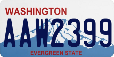 WA license plate AAW2399