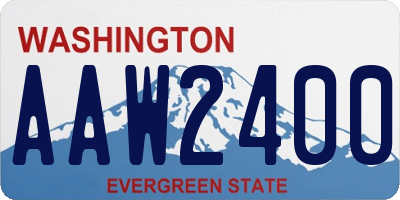 WA license plate AAW2400