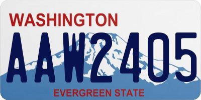 WA license plate AAW2405