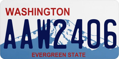 WA license plate AAW2406