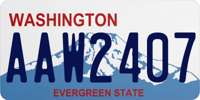 WA license plate AAW2407