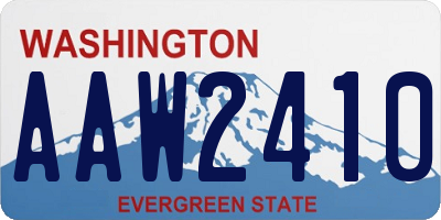 WA license plate AAW2410