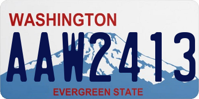 WA license plate AAW2413