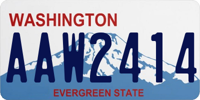 WA license plate AAW2414