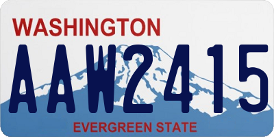 WA license plate AAW2415