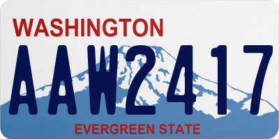 WA license plate AAW2417