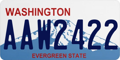 WA license plate AAW2422