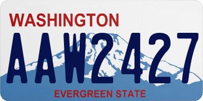 WA license plate AAW2427