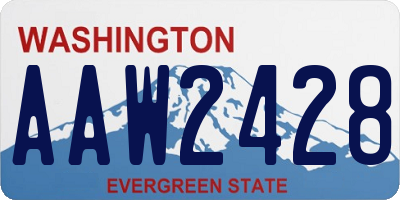 WA license plate AAW2428