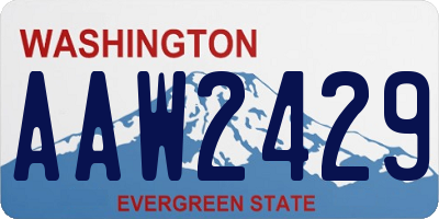 WA license plate AAW2429