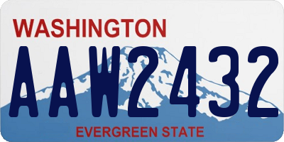 WA license plate AAW2432