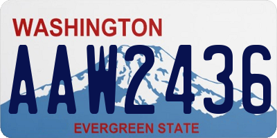 WA license plate AAW2436