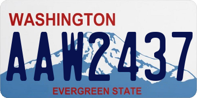 WA license plate AAW2437