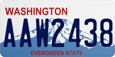 WA license plate AAW2438