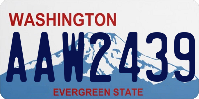 WA license plate AAW2439