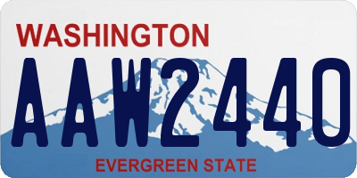 WA license plate AAW2440