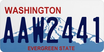 WA license plate AAW2441