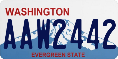 WA license plate AAW2442