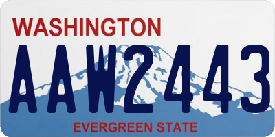 WA license plate AAW2443